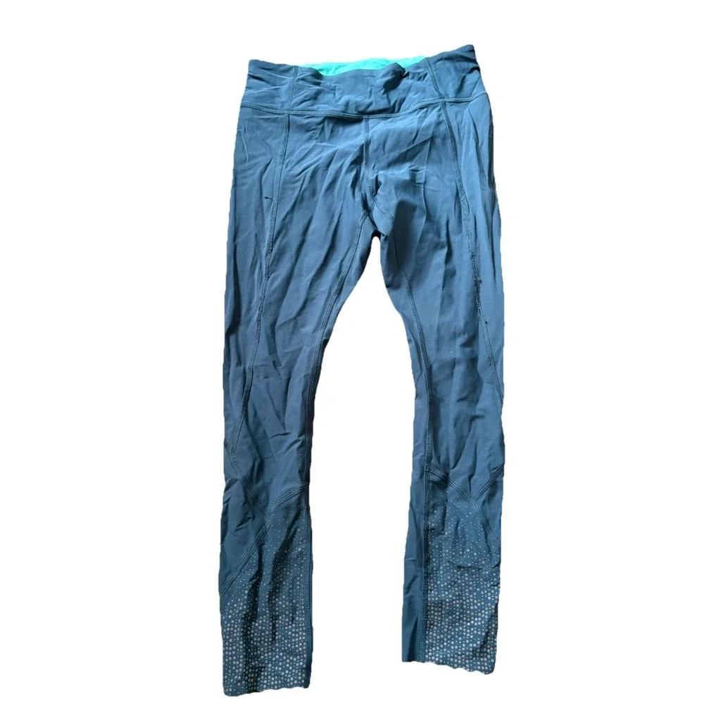 Lululemon Women's Speed Up Tight‎ Leggings Blue Zipper Pocket See Sizing